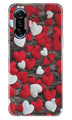 Red White Hearts Case for Poco F3 GT 5G  (Design - 105)