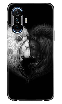 Dark White Lion Mobile Back Case for Poco F3 GT 5G  (Design - 140)