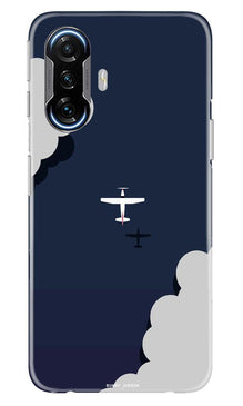 Clouds Plane Mobile Back Case for Poco F3 GT 5G (Design - 196)