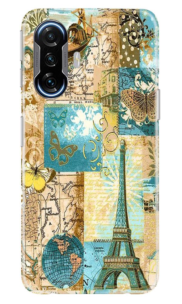 Travel Eiffel Tower Case for Poco F3 GT 5G (Design No. 206)