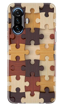 Puzzle Pattern Mobile Back Case for Poco F3 GT 5G (Design - 217)