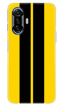 Black Yellow Pattern Mobile Back Case for Poco F3 GT 5G (Design - 377)