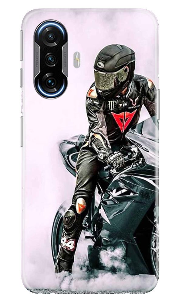 Biker Mobile Back Case for Poco F3 GT 5G (Design - 383)