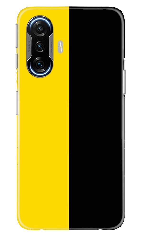 Black Yellow Pattern Mobile Back Case for Poco F3 GT 5G (Design - 397)