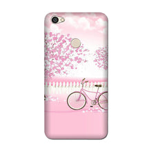 Pink Flowers Cycle Case for Redmi Y1  (Design - 102)