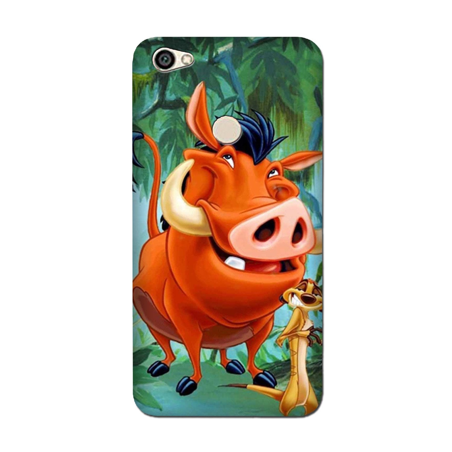 Timon and Pumbaa Mobile Back Case for Oppo F7  (Design - 305)