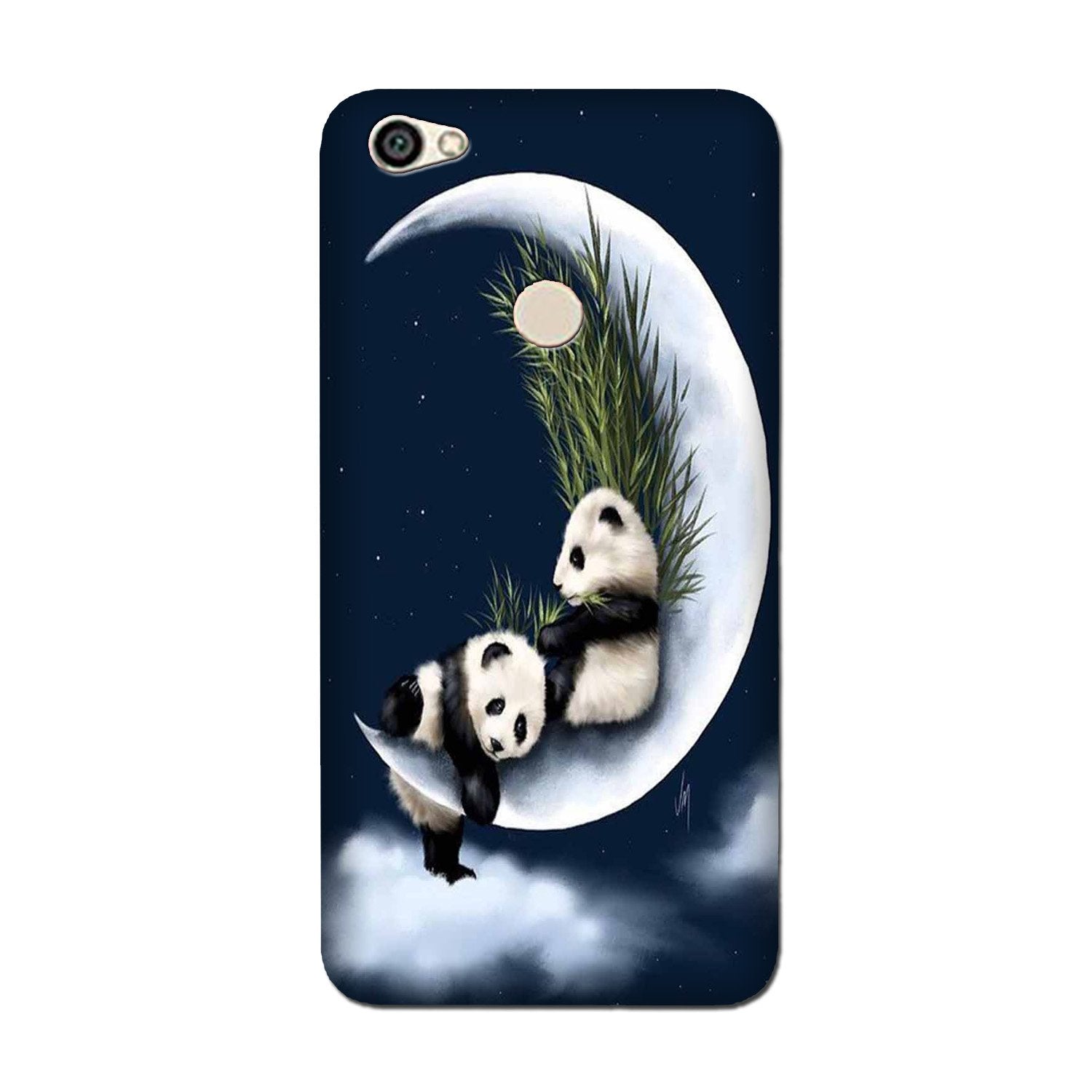 Panda Moon Mobile Back Case for Oppo F7  (Design - 318)