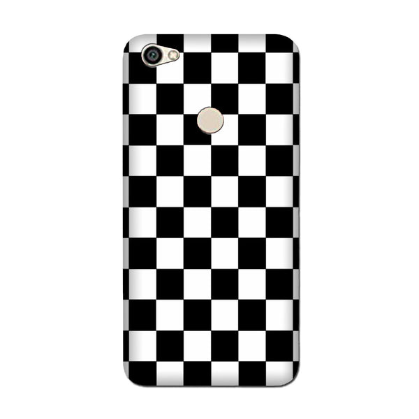 Black White Boxes Mobile Back Case for Vivo V7 Plus (Design - 372)