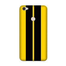 Black Yellow Pattern Mobile Back Case for Redmi Y1 Lite (Design - 377)