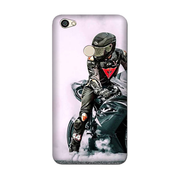Biker Mobile Back Case for Oppo F7  (Design - 383)