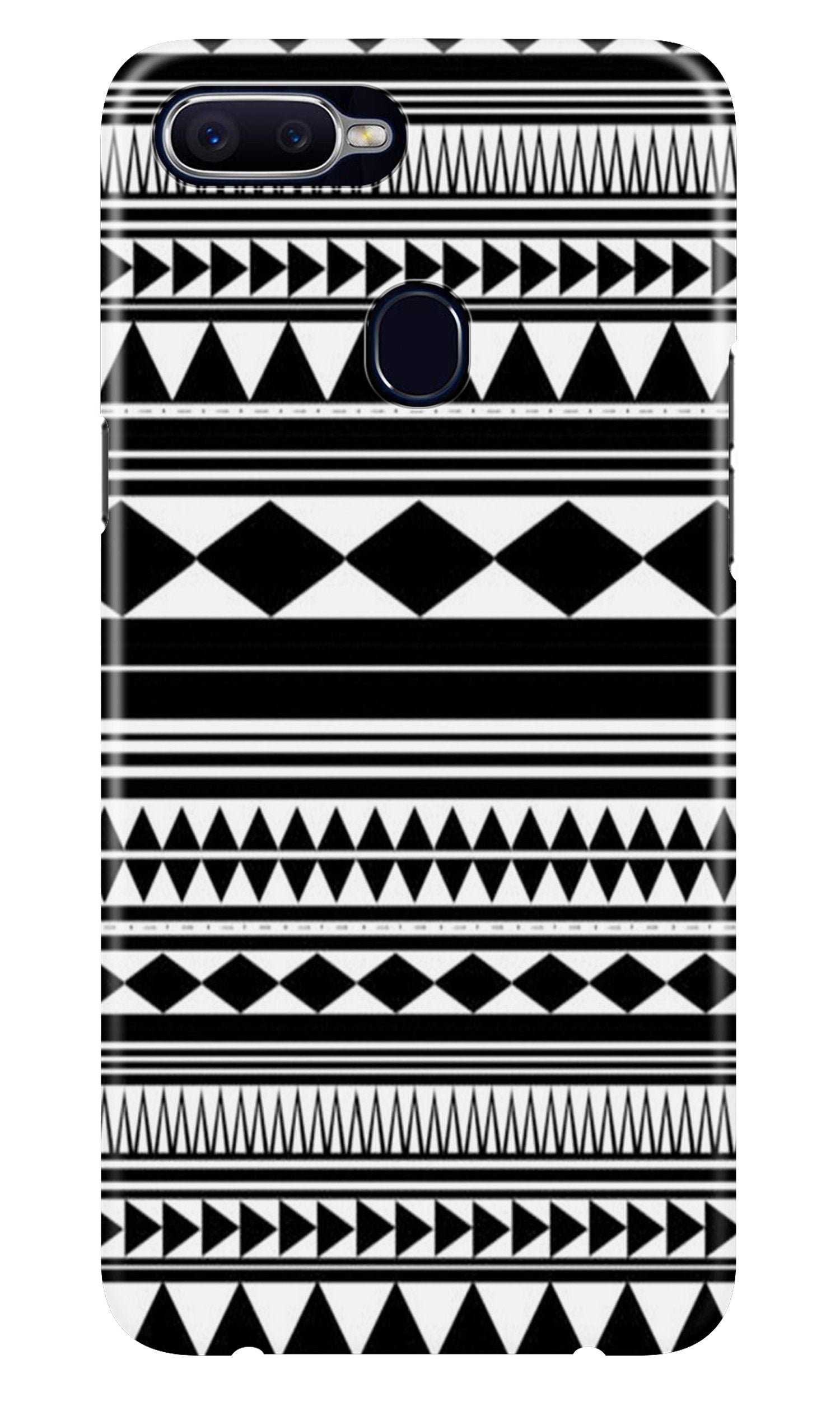 Black white Pattern Case for Oppo A7