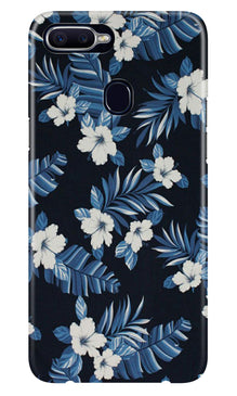 White flowers Blue Background2 Case for Oppo F9