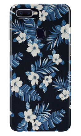 White flowers Blue Background2 Case for Oppo F9