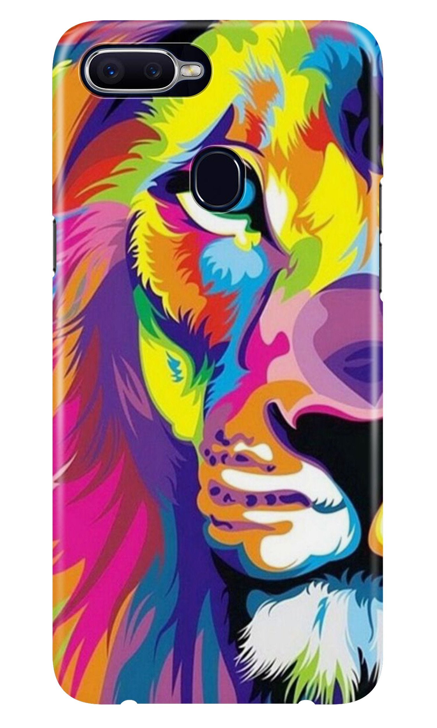 Colorful Lion Case for Oppo A7(Design - 110)
