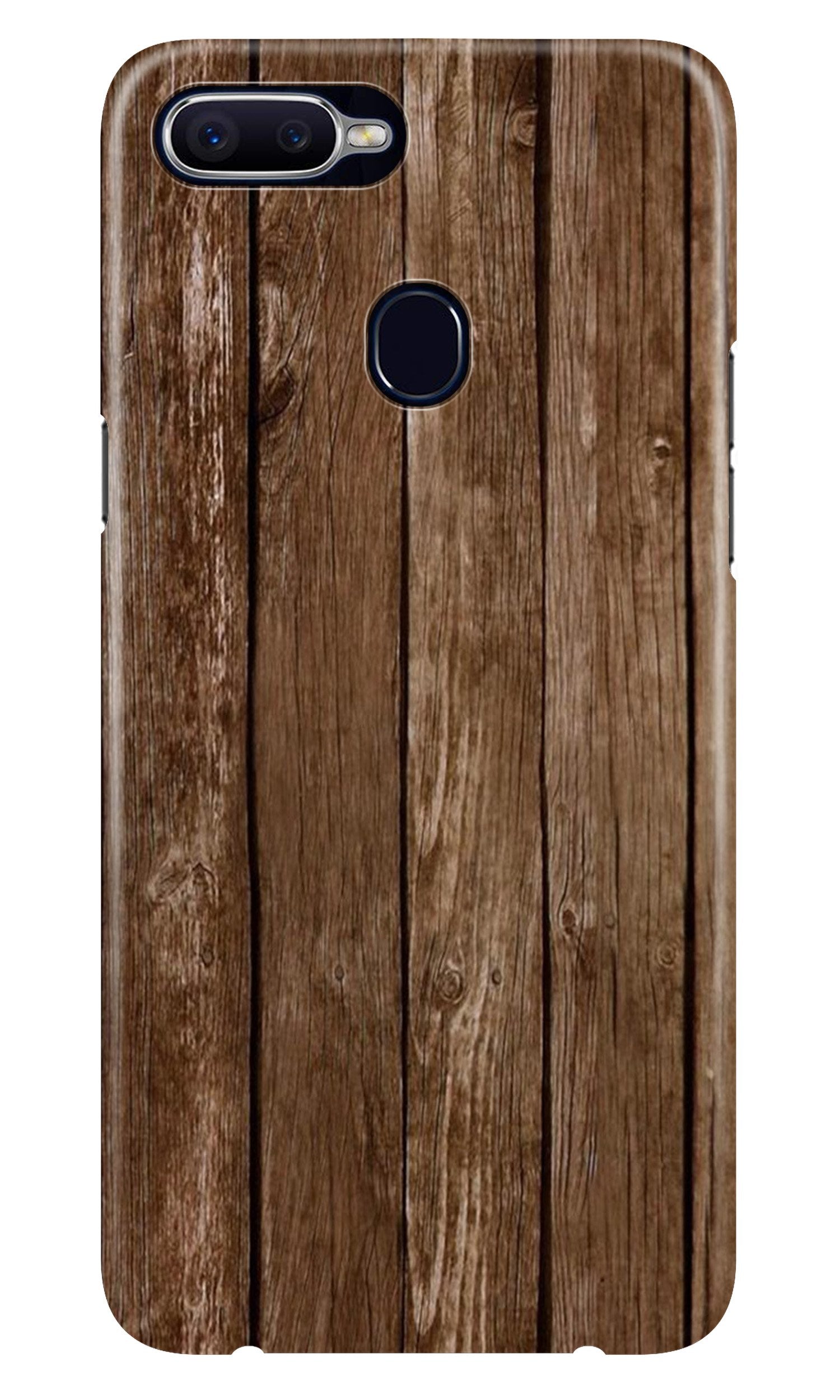 Wooden Look Case for Oppo F9  (Design - 112)
