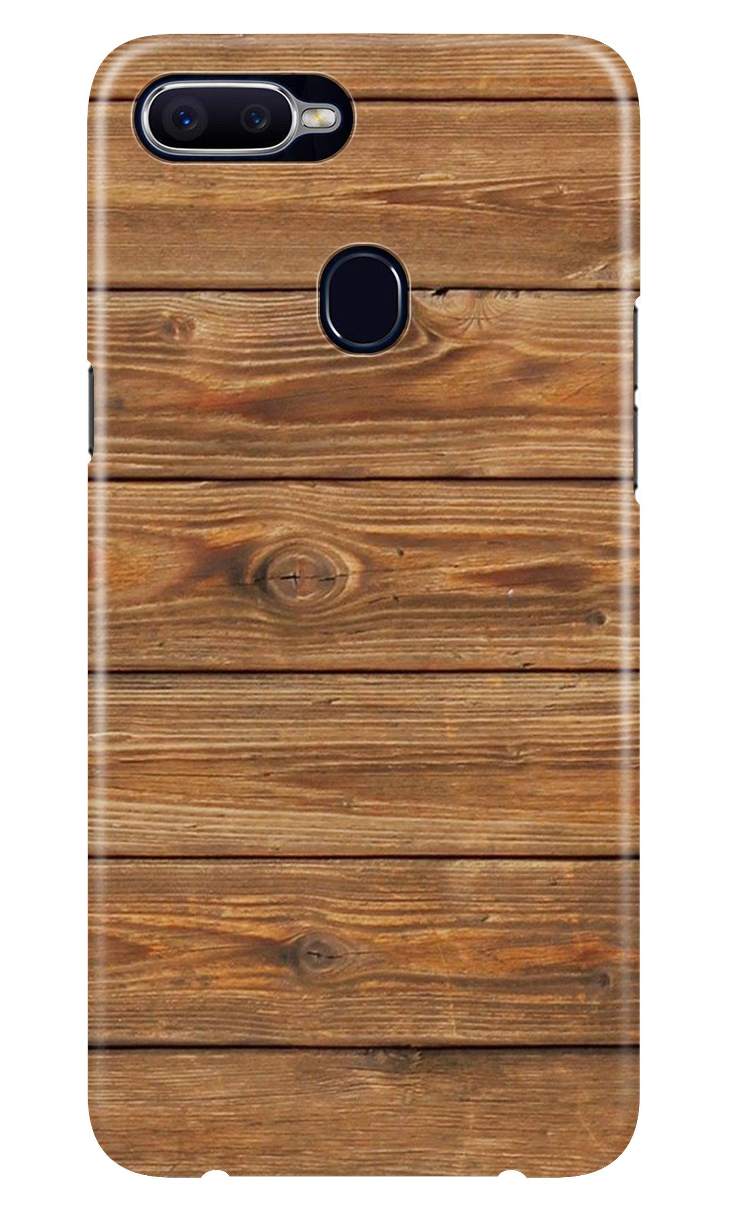 Wooden Look Case for Oppo F9  (Design - 113)
