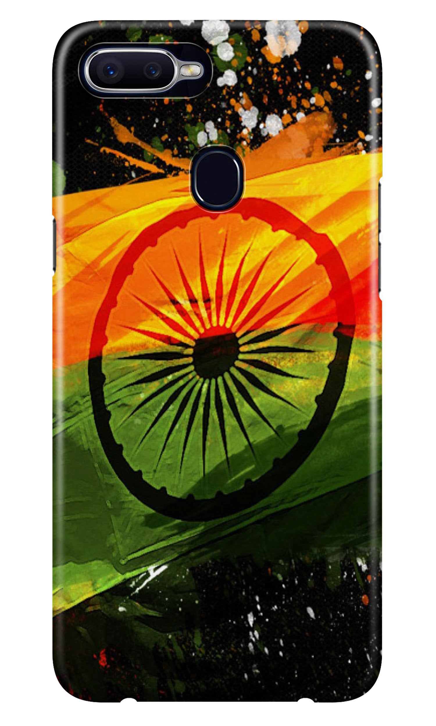 Indian Flag Case for Oppo F9  (Design - 137)
