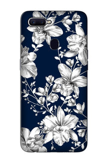 White flowers Blue Background Case for Vivo Y83/ Y81