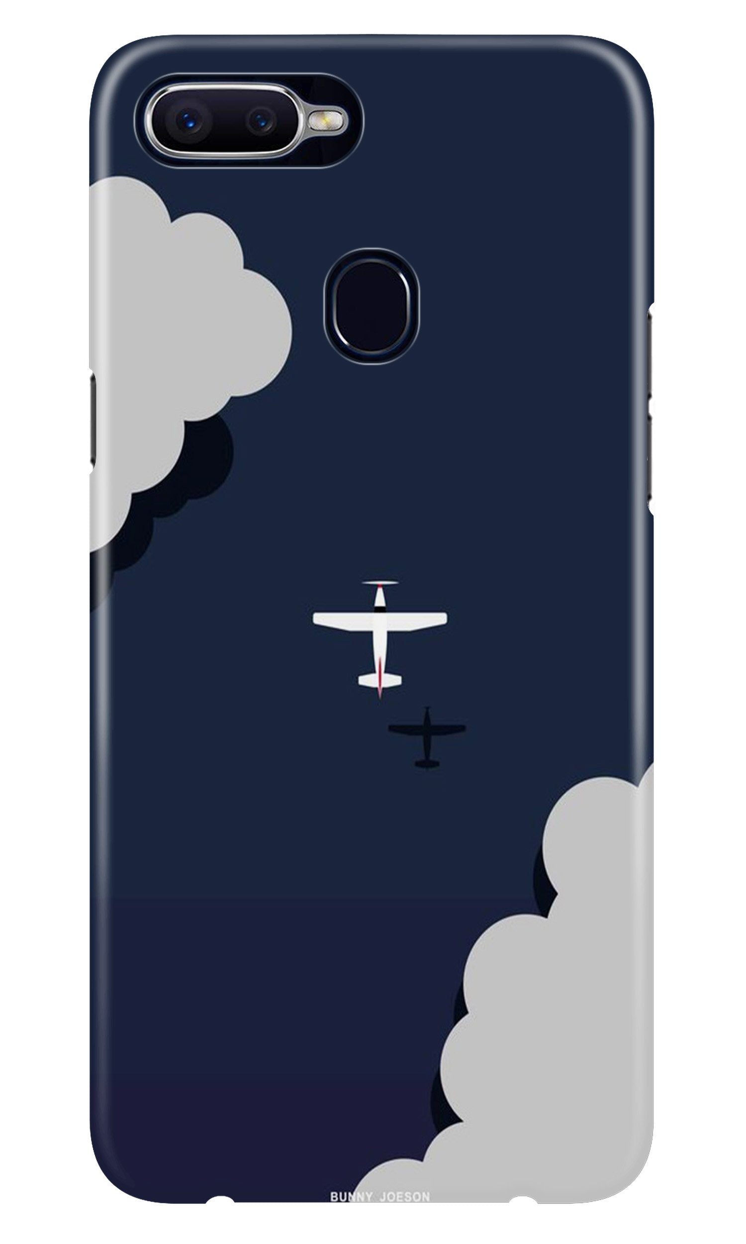 Clouds Plane Case for Oppo A7 (Design - 196)