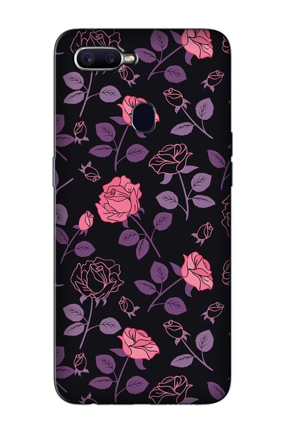 Rose Black Background Case for Oppo A12