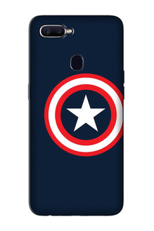 Captain America Mobile Back Case for Oppo A12 (Design - 42)
