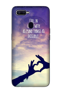 Fall in love Mobile Back Case for Oppo A12 (Design - 50)