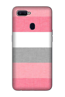 Pink white pattern Mobile Back Case for Oppo A12 (Design - 55)