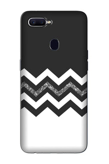 Black white Pattern2Mobile Back Case for Oppo A12 (Design - 83)