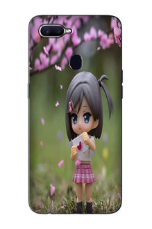 Cute Girl Mobile Back Case for Oppo A12 (Design - 92)