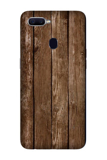 Wooden Look Mobile Back Case for Oppo A12  (Design - 112)