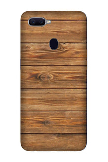 Wooden Look Mobile Back Case for Oppo A12  (Design - 113)