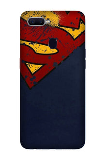 Superman Superhero Mobile Back Case for Oppo A12  (Design - 125)