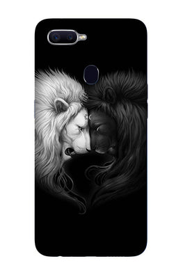 Dark White Lion Case for Oppo A5  (Design - 140)
