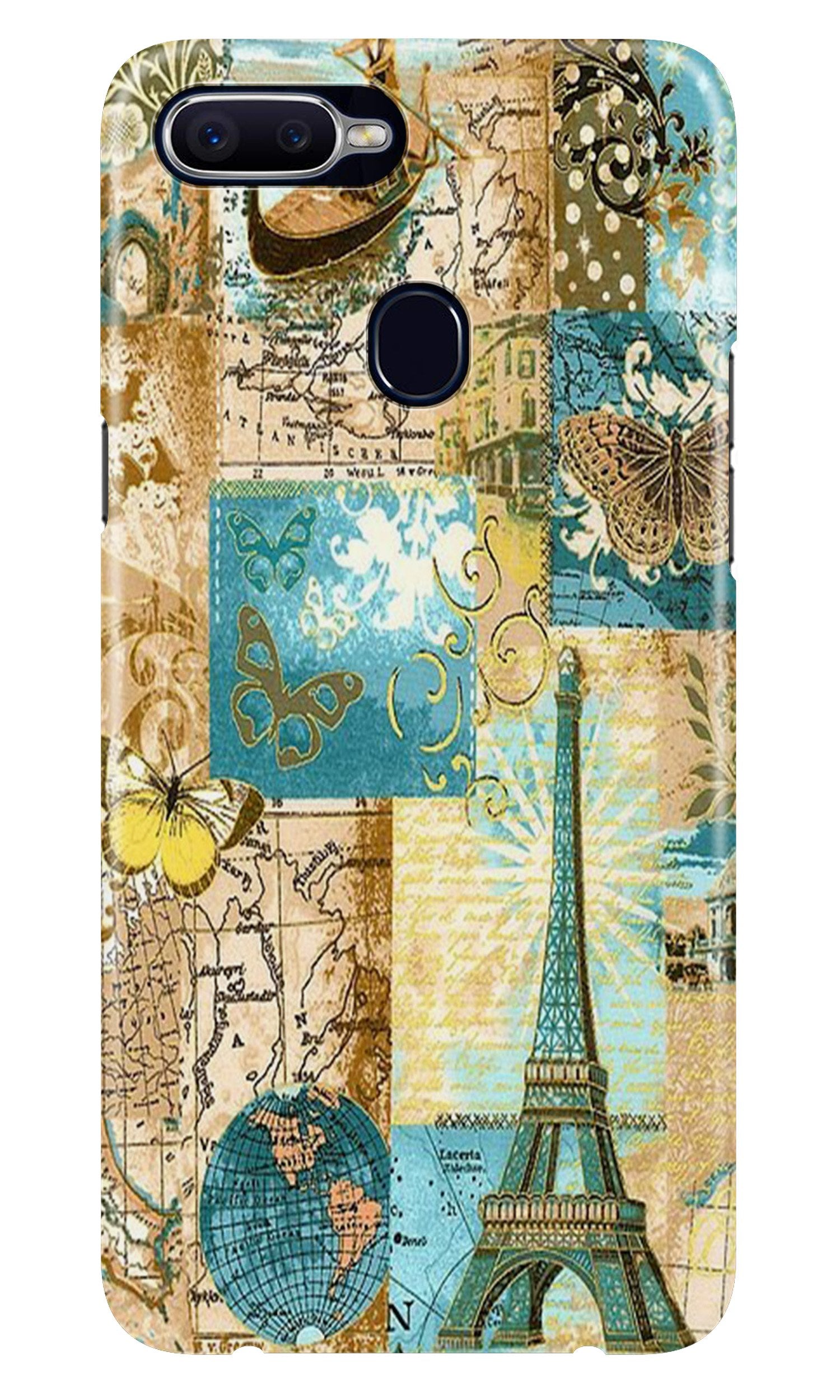 Travel Eiffel Tower Case for Oppo A7 (Design No. 206)