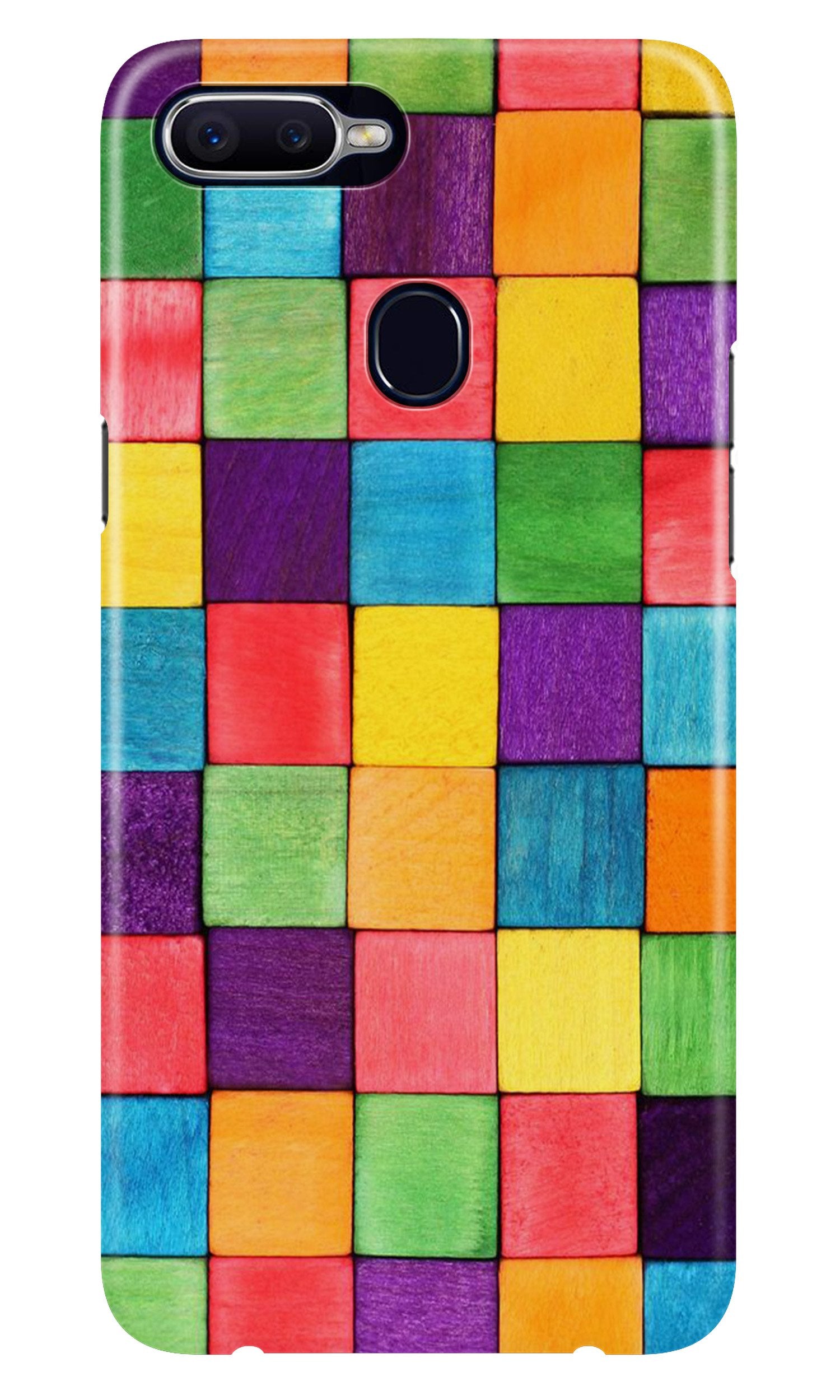Colorful Square Case for Oppo A12 (Design No. 218)