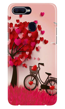 Red Heart Cycle Case for Oppo A7 (Design No. 222)