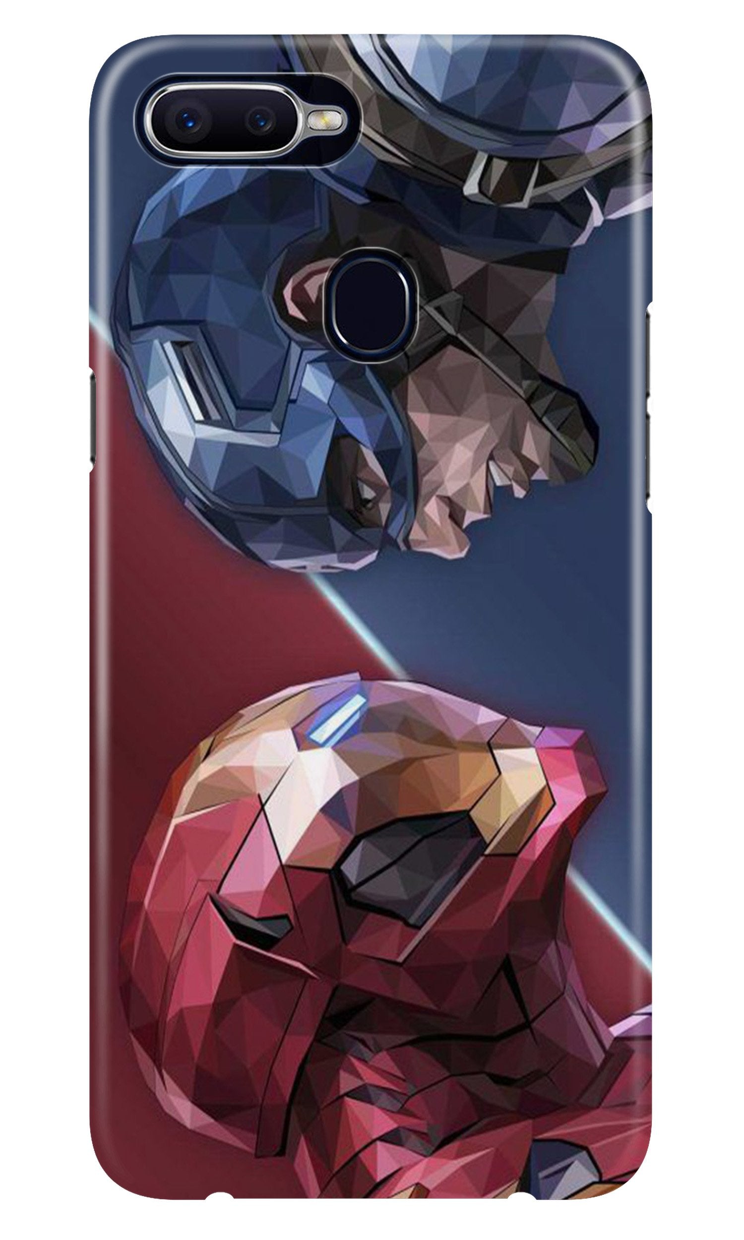 Ironman Captain America Case for Oppo A12 (Design No. 245)