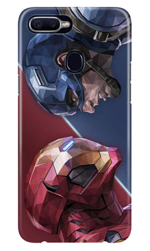Ironman Captain America Mobile Back Case for Oppo A12 (Design - 245)