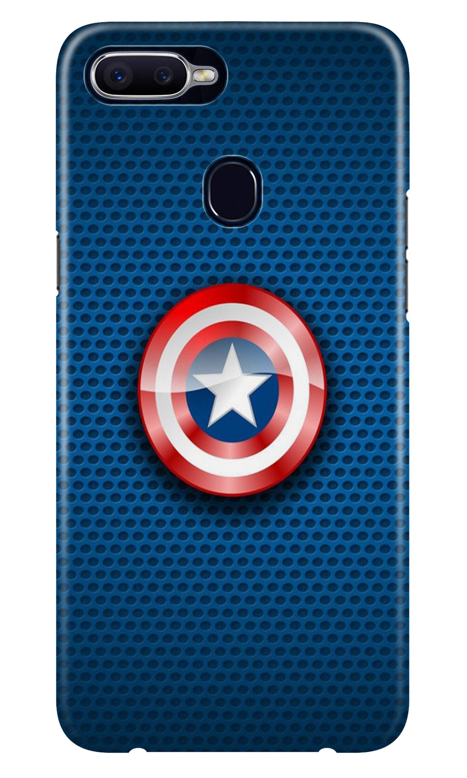 Captain America Shield Case for Oppo A12 (Design No. 253)