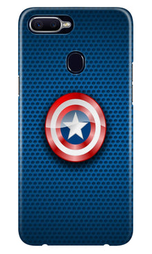 Captain America Shield Mobile Back Case for Oppo A12 (Design - 253)