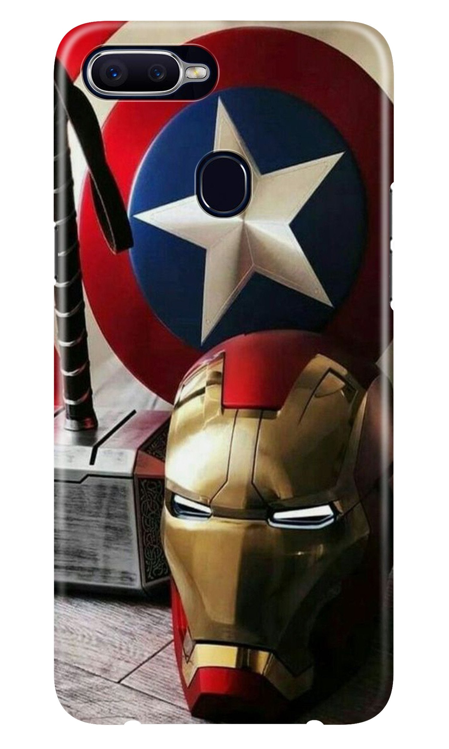 Ironman Captain America Case for Oppo A12 (Design No. 254)