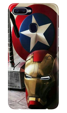 Ironman Captain America Mobile Back Case for Oppo A12 (Design - 254)