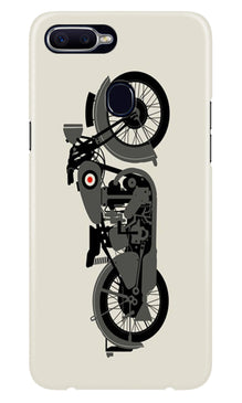 MotorCycle Mobile Back Case for Oppo A12 (Design - 259)