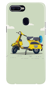 Vintage Scooter Mobile Back Case for Oppo A12 (Design - 260)