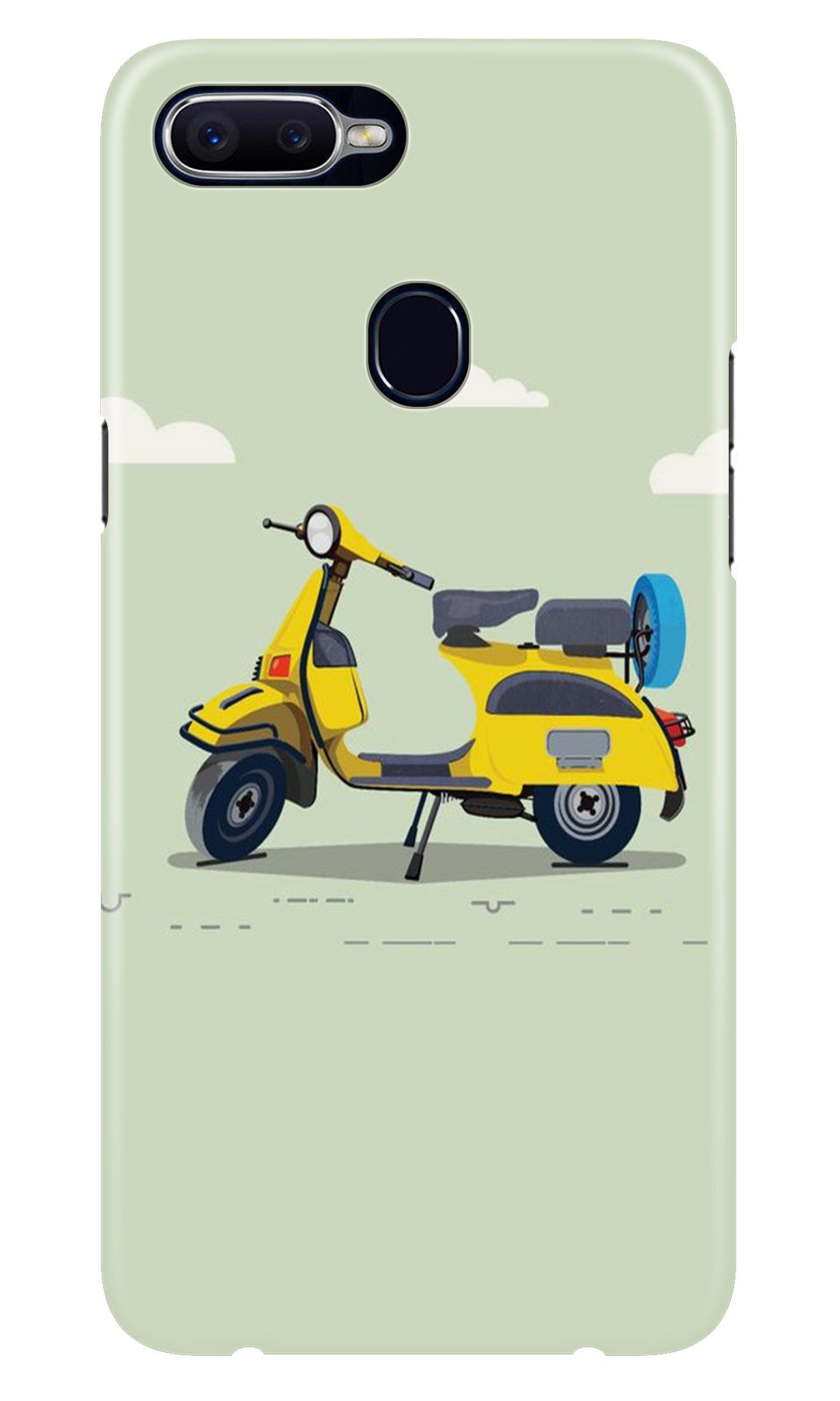 Vintage Scooter Case for Oppo A7 (Design No. 260)