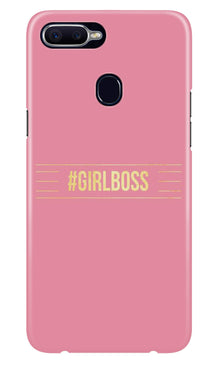 Girl Boss Pink Mobile Back Case for Oppo A12 (Design - 263)