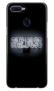 Girl Boss Black Mobile Back Case for Oppo A12 (Design - 268)