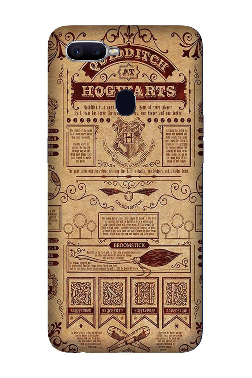 Hogwarts Mobile Back Case for Oppo A12 (Design - 304)