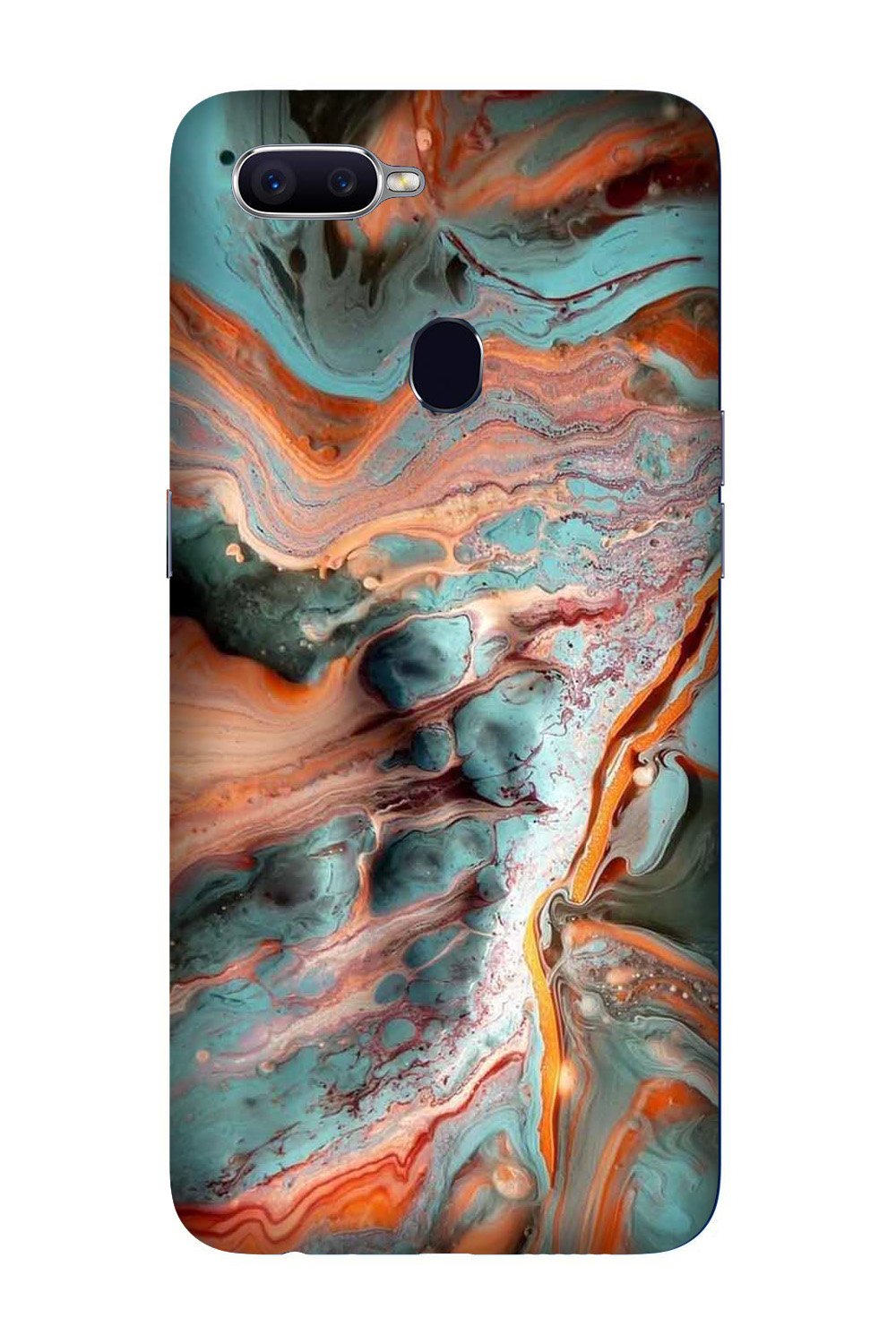 Marble Texture Mobile Back Case for Oppo F9 Pro  (Design - 309)