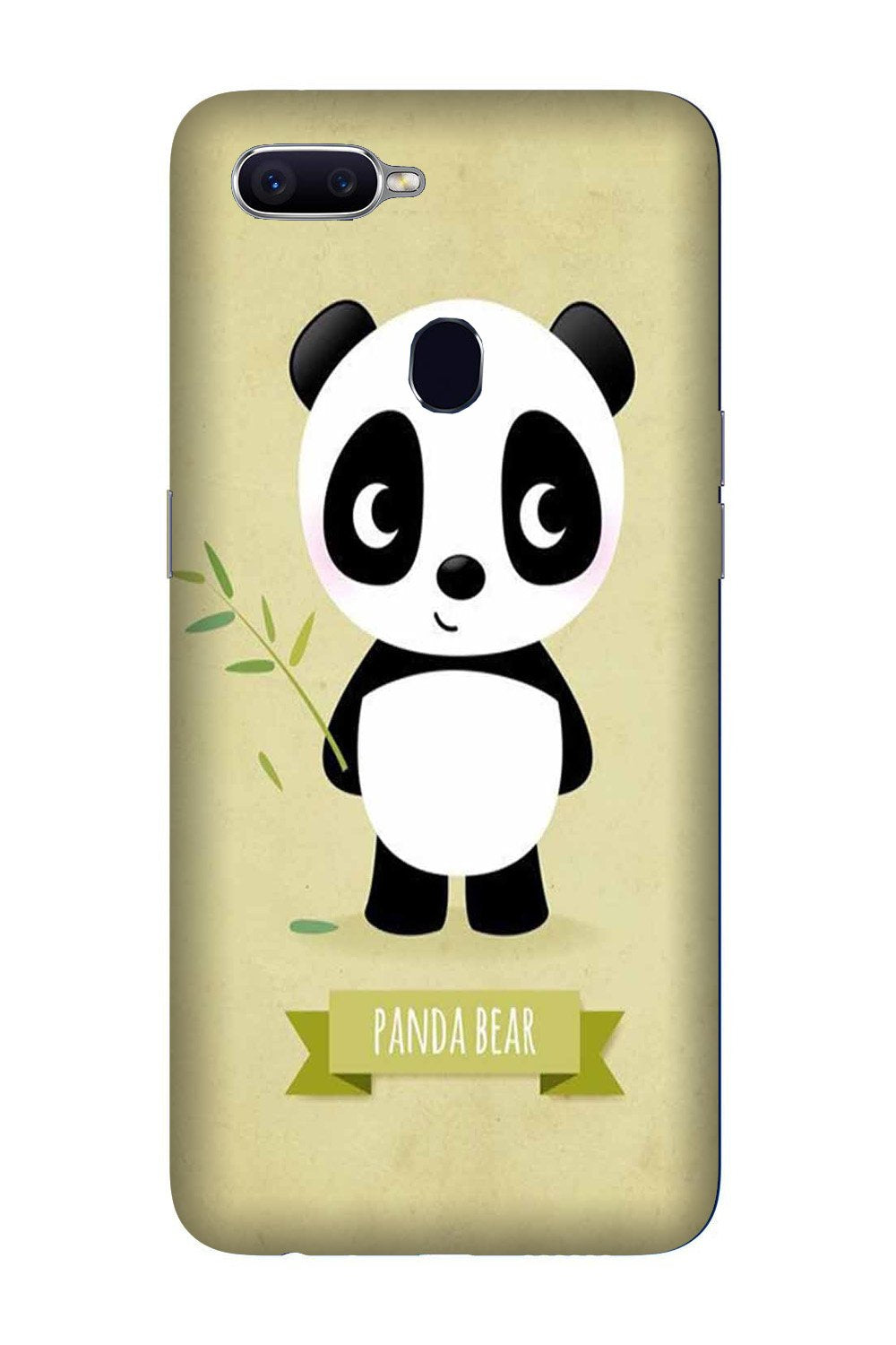 Panda Bear Mobile Back Case for Oppo F9  (Design - 317)